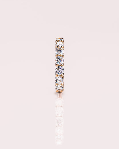 2.4 CT Round Half Eternity Lab Grown Diamond Wedding Band