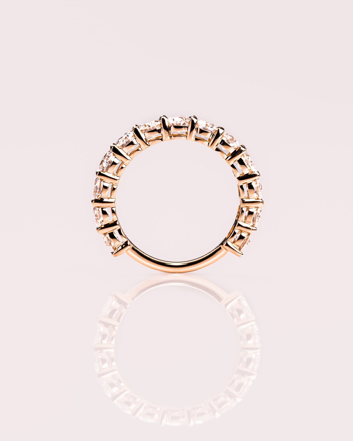 2.4 CT Round Half Eternity Lab Grown Diamond Wedding Band