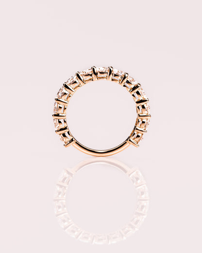 2.4 CT Round Half Eternity Lab Grown Diamond Wedding Band