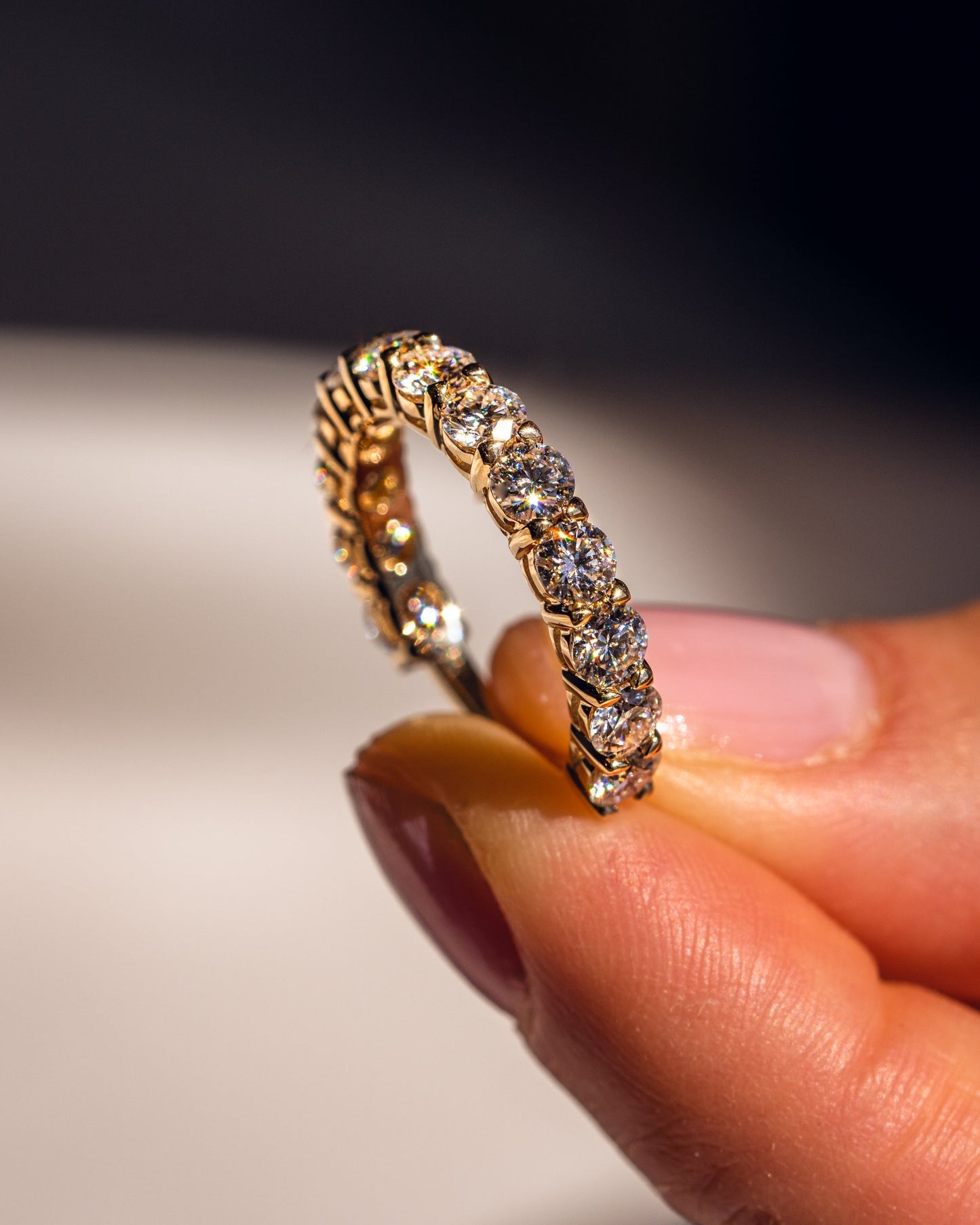 2.4 CT Round Half Eternity Lab Grown Diamond Wedding Band