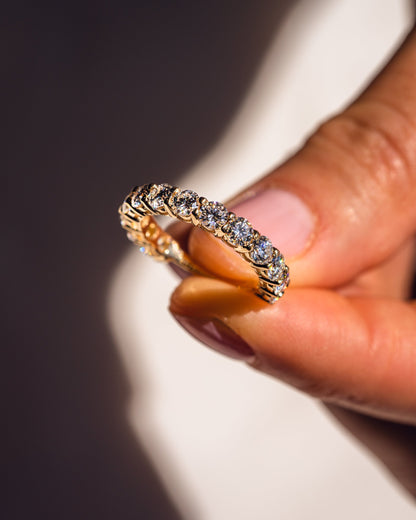 2.4 CT Round Half Eternity Lab Grown Diamond Wedding Band