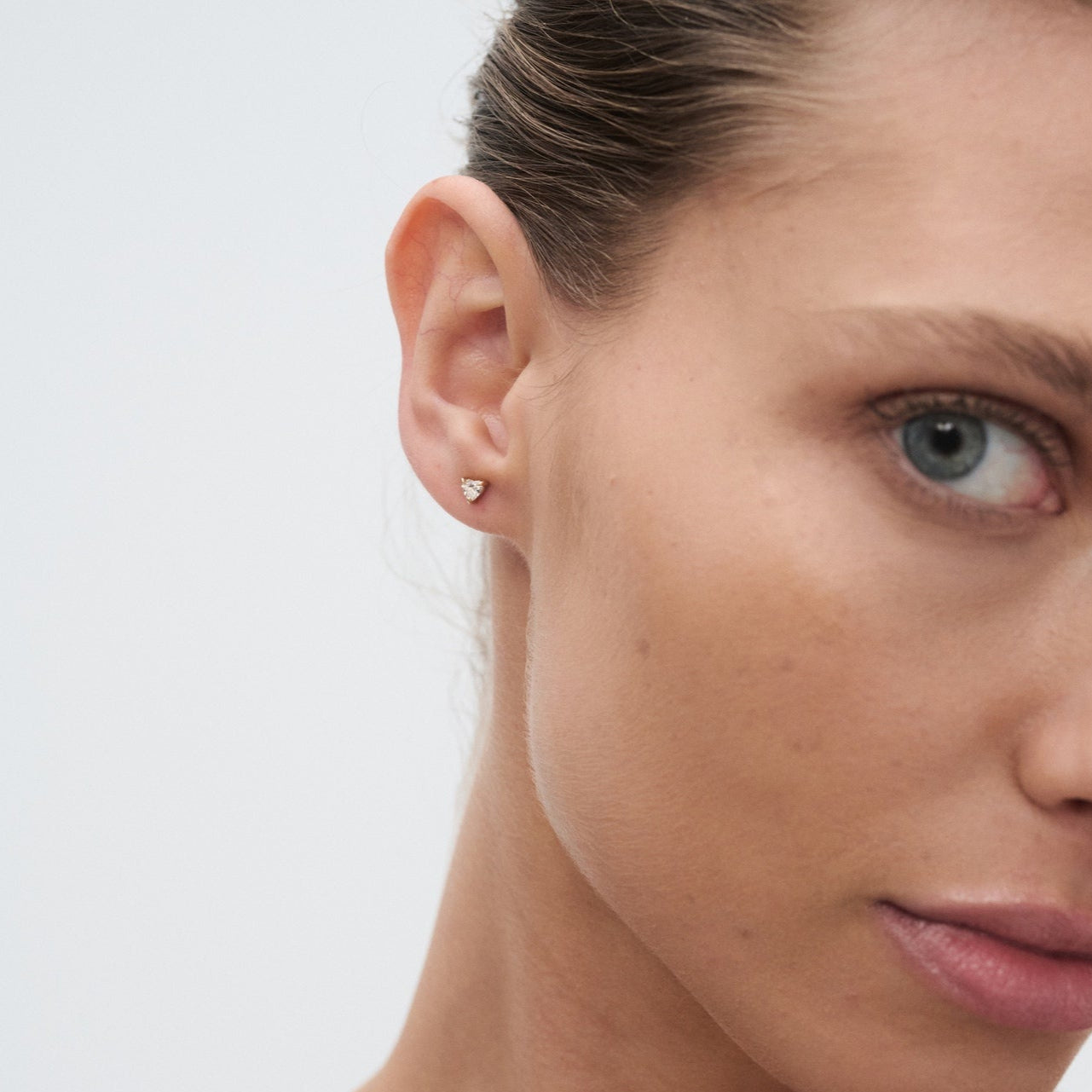 0.3 TCW Heart Shaped Lab Grown Diamond Stud Earrings