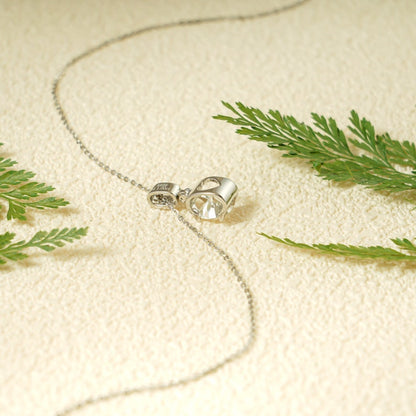 1.0 CT Round Moissanite Diamond Pendant Necklace in Solid Gold 6