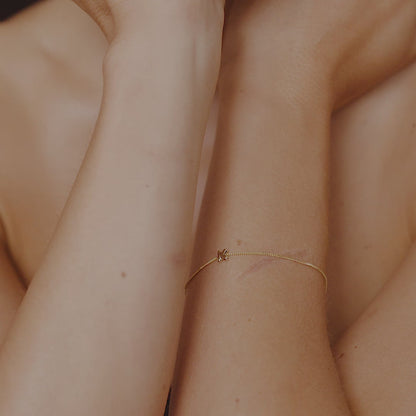 Puffed Letter Chain Bracelet