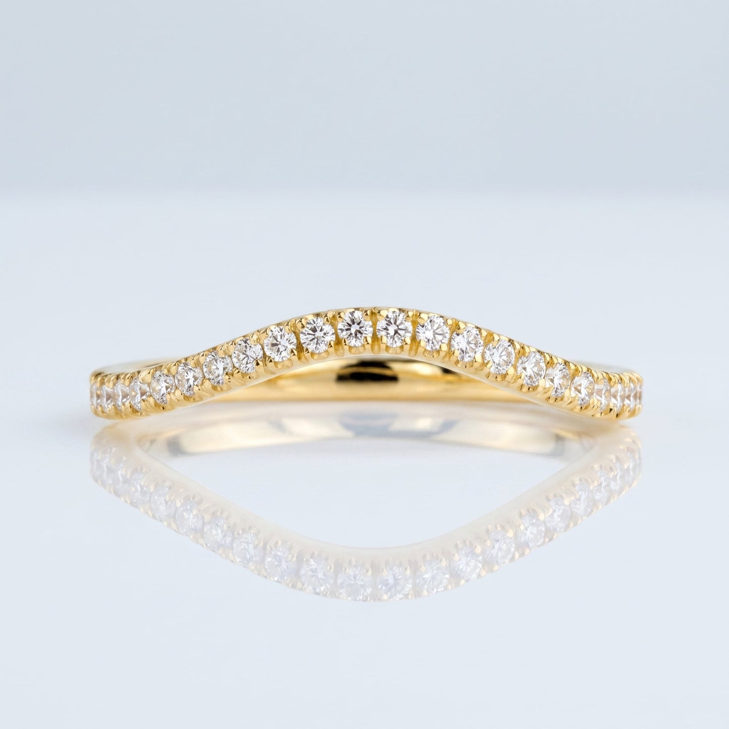 0.2 TCW Round Diamond Half Eternity DEF/VVS Lab Grown Wedding Band