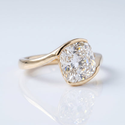 Marquise Swirl Solitaire Engagement Ring – 1 CT Lab Grown Diamond