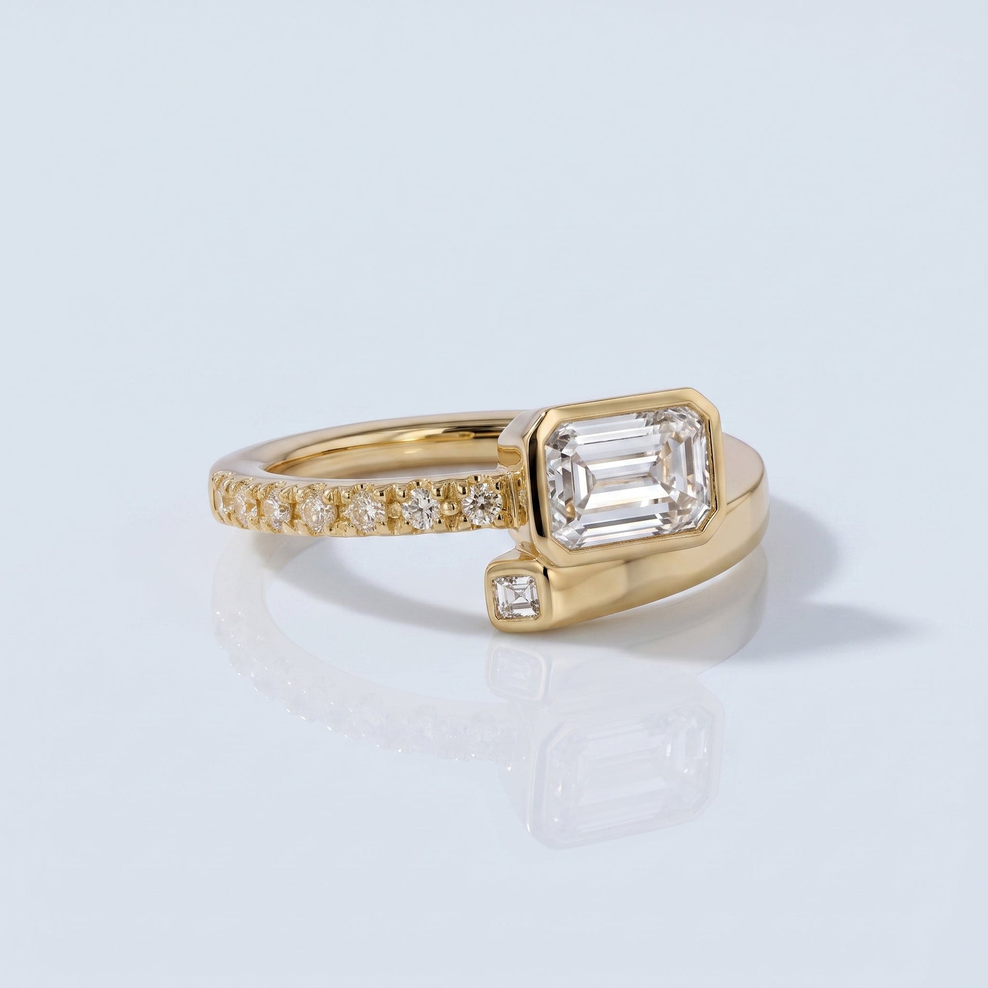 Marquise Swirl Solitaire Engagement Ring – 1 CT Lab Grown Diamond