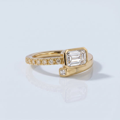 Marquise Swirl Solitaire Engagement Ring – 1 CT Lab Grown Diamond