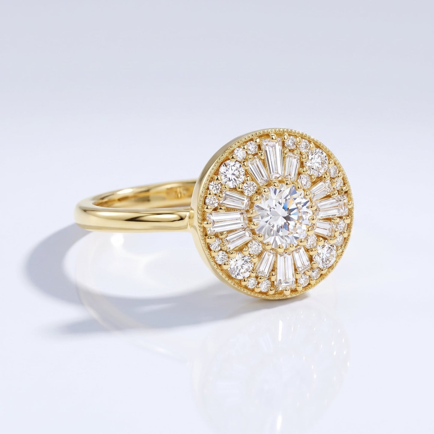 Marquise Swirl Solitaire Engagement Ring – 1 CT Lab Grown Diamond