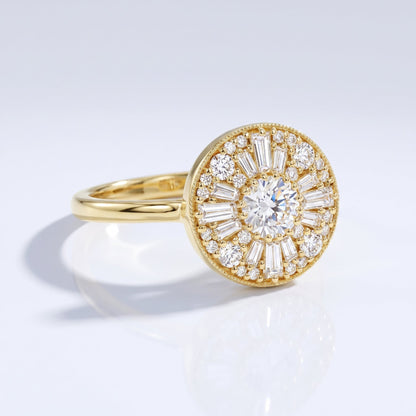 Marquise Swirl Solitaire Engagement Ring – 1 CT Lab Grown Diamond