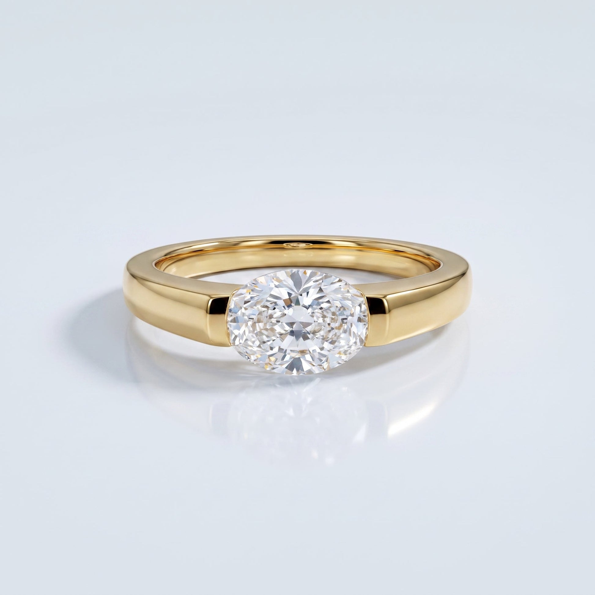 Marquise Swirl Solitaire Engagement Ring – 1 CT Lab Grown Diamond