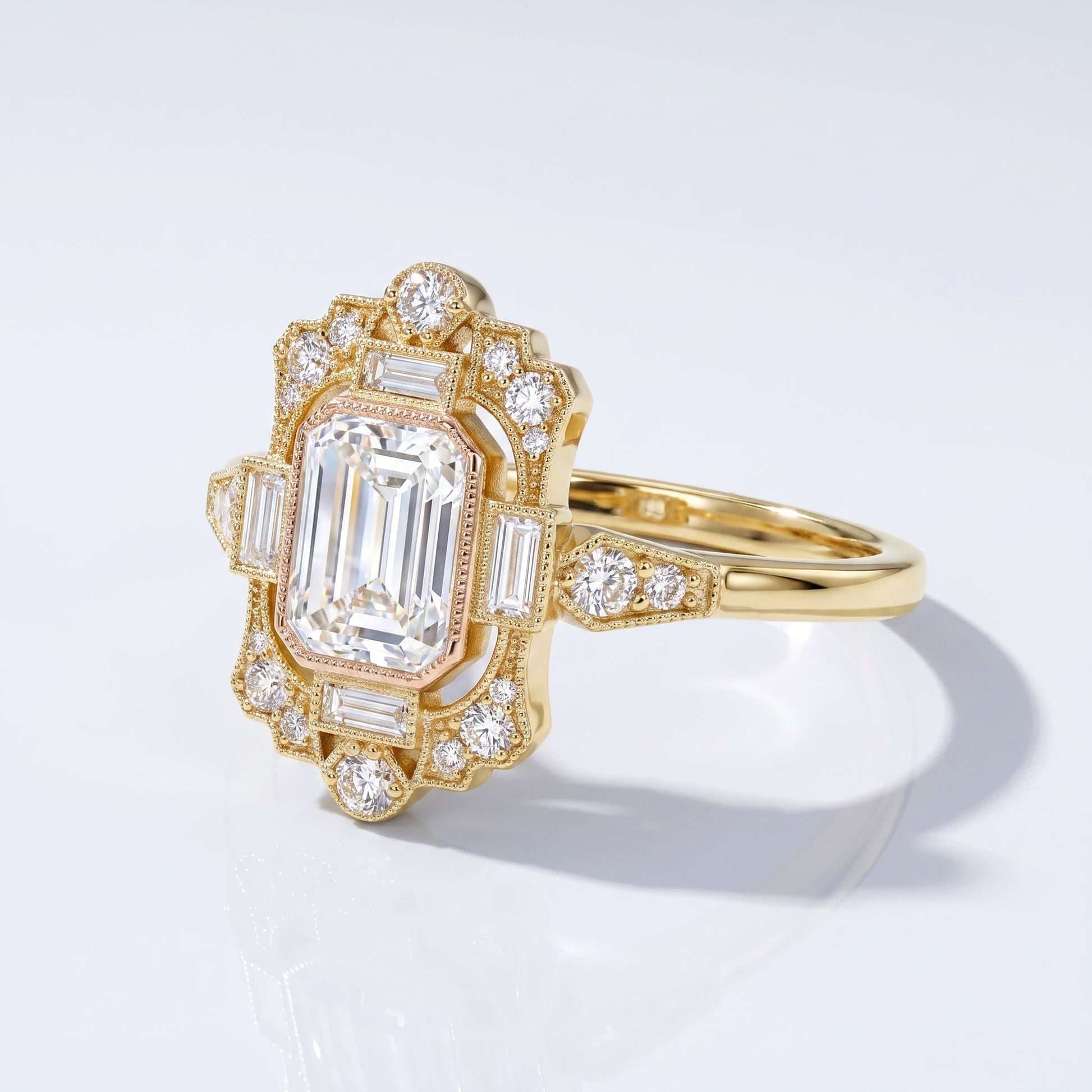 Marquise Swirl Solitaire Engagement Ring – 1 CT Lab Grown Diamond
