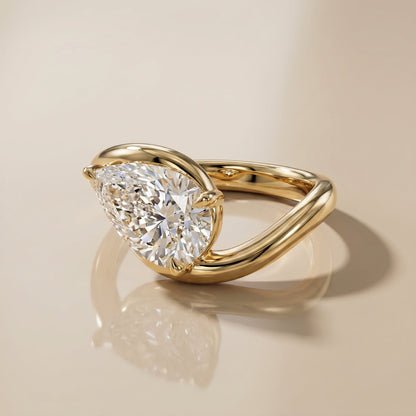 Oval Solitaire Engagement Ring – 2 CT Lab Grown Diamond