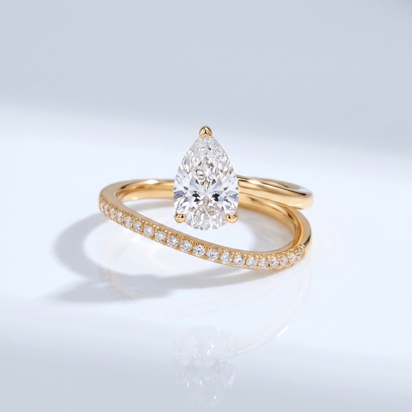 Marquise Swirl Solitaire Engagement Ring – 1 CT Lab Grown Diamond