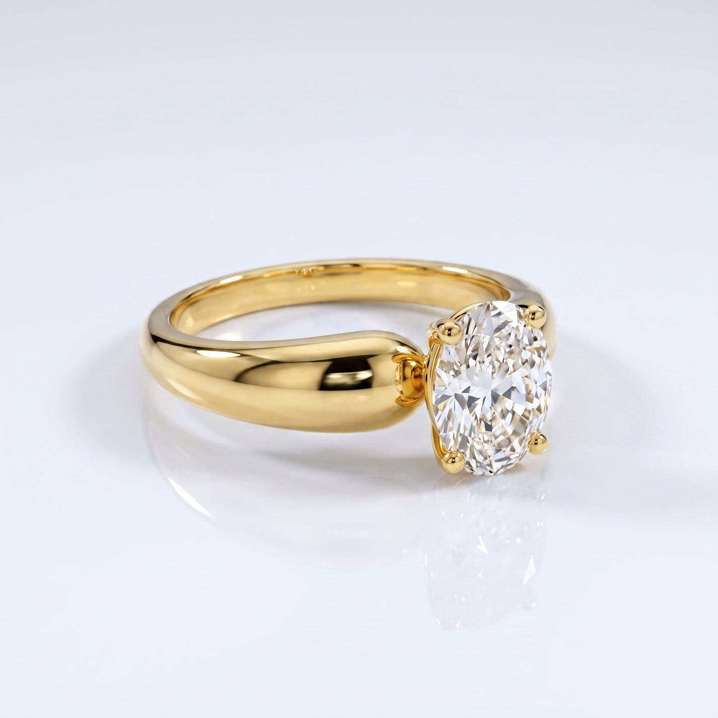 Marquise Swirl Solitaire Engagement Ring – 1 CT Lab Grown Diamond