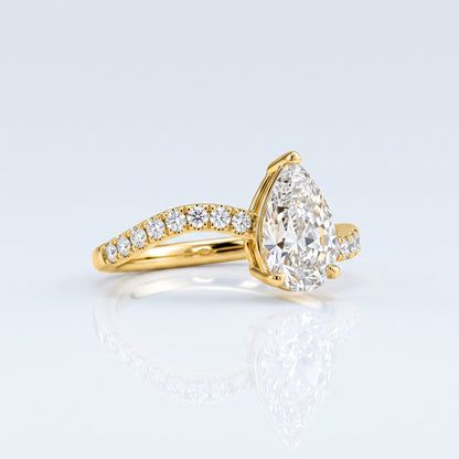 Marquise Swirl Solitaire Engagement Ring – 1 CT Lab Grown Diamond