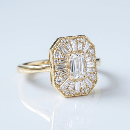 Marquise Swirl Solitaire Engagement Ring – 1 CT Lab Grown Diamond