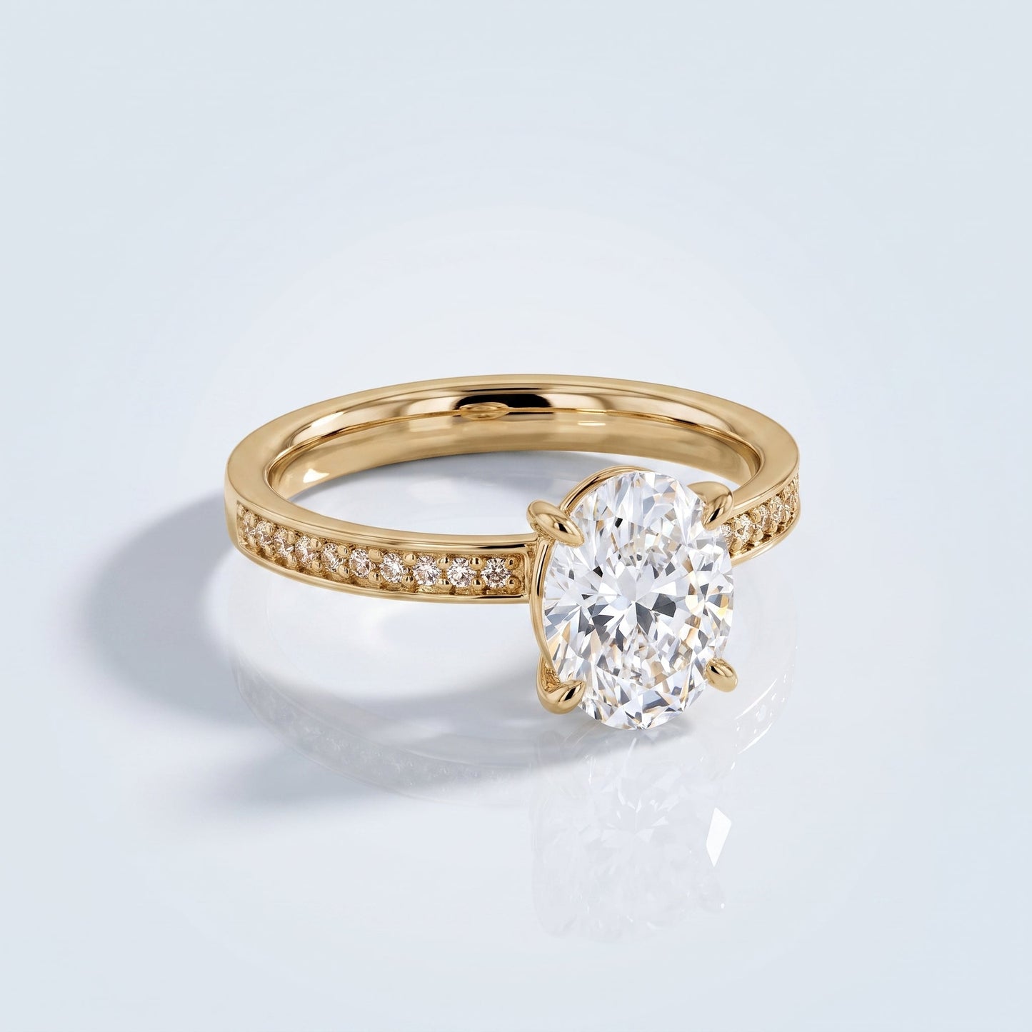 Marquise Swirl Solitaire Engagement Ring – 1 CT Lab Grown Diamond