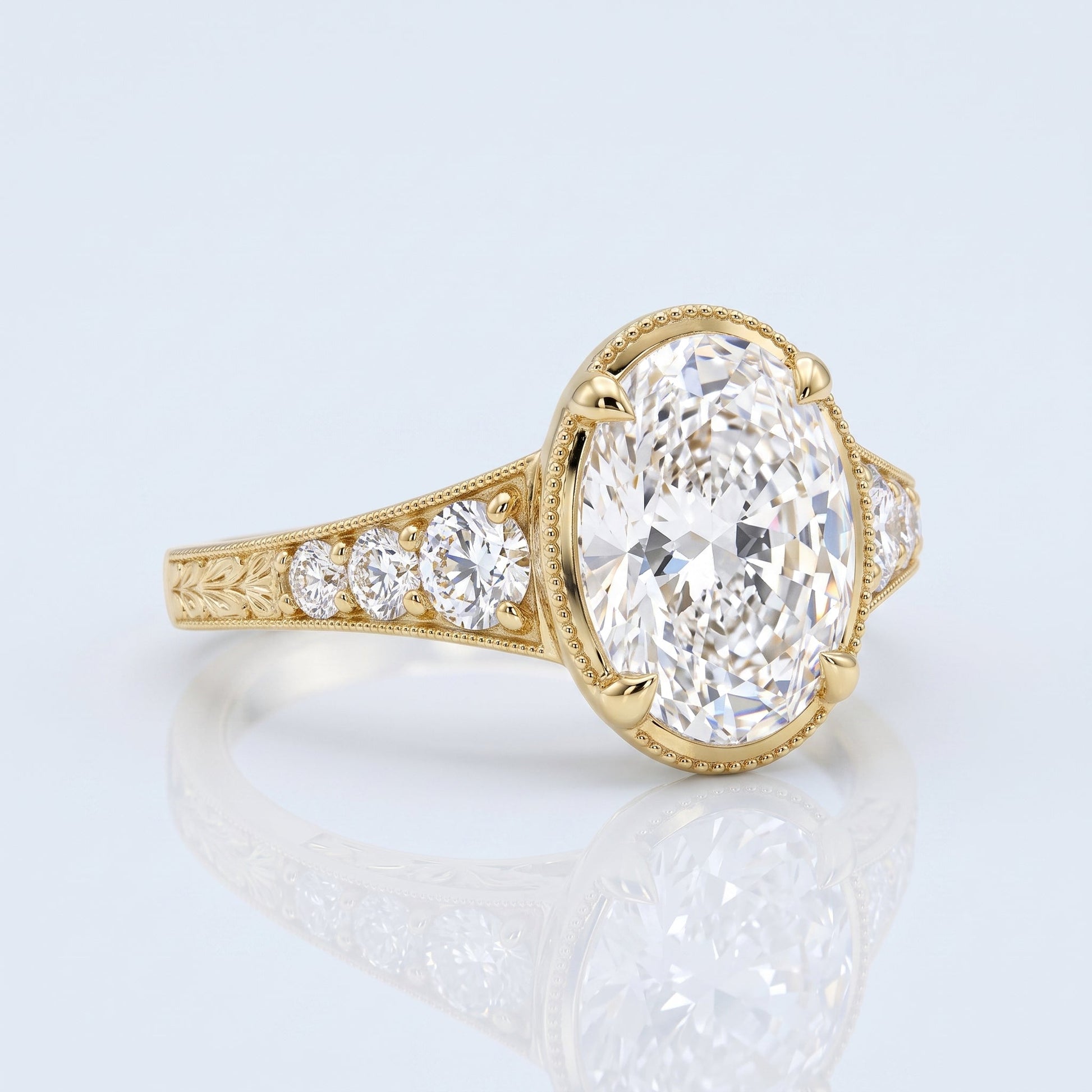 Marquise Swirl Solitaire Engagement Ring – 1 CT Lab Grown Diamond
