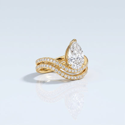 Marquise Swirl Solitaire Engagement Ring – 1 CT Lab Grown Diamond