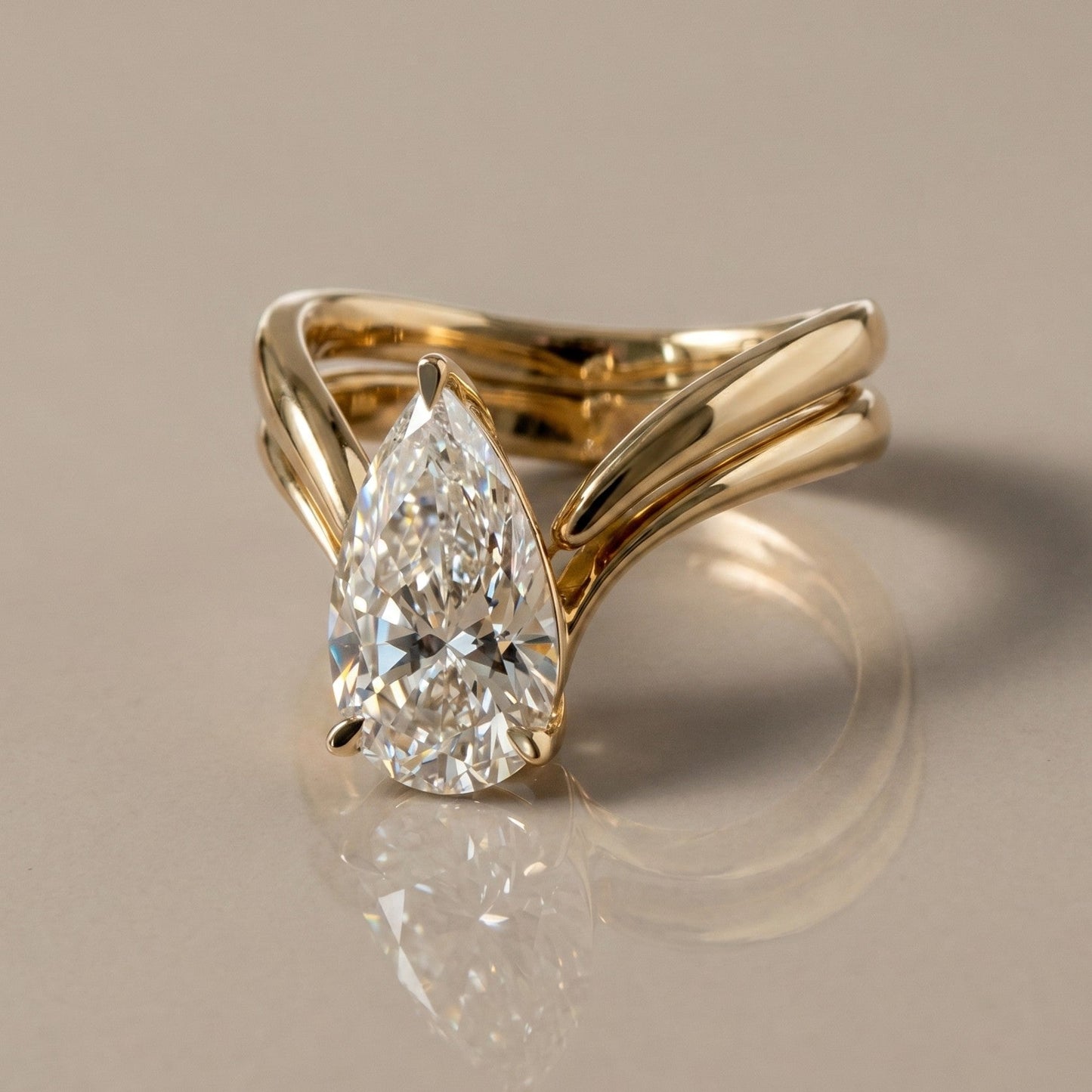 1.0 CT Round Solitaire Moissanite Diamond Bridal Ring Set