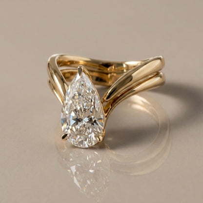 1.0 CT Round Solitaire Moissanite Diamond Bridal Ring Set