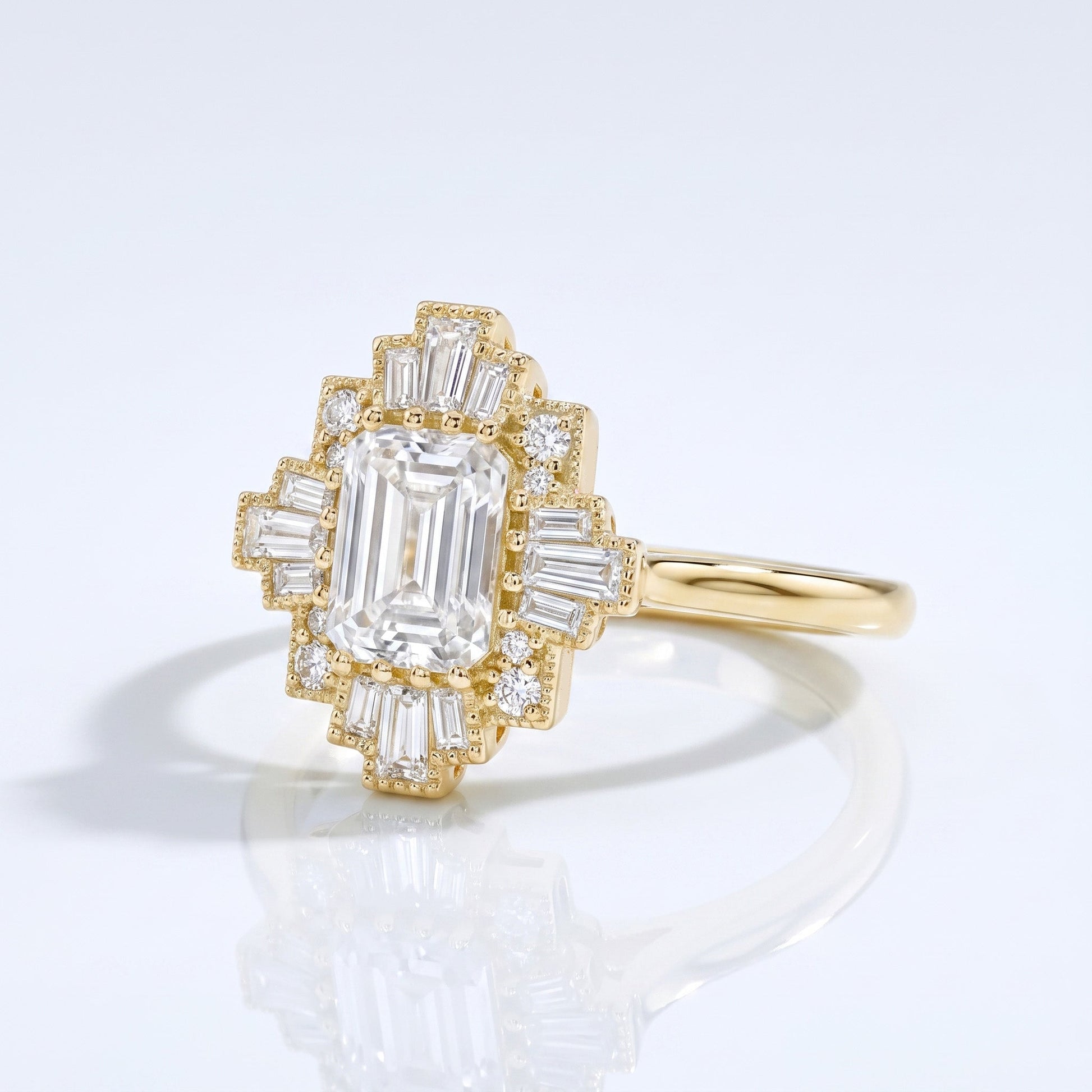 Marquise Swirl Solitaire Engagement Ring – 1 CT Lab Grown Diamond