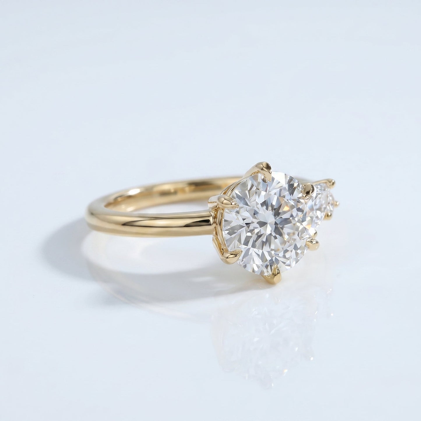 Marquise Swirl Solitaire Engagement Ring – 1 CT Lab Grown Diamond