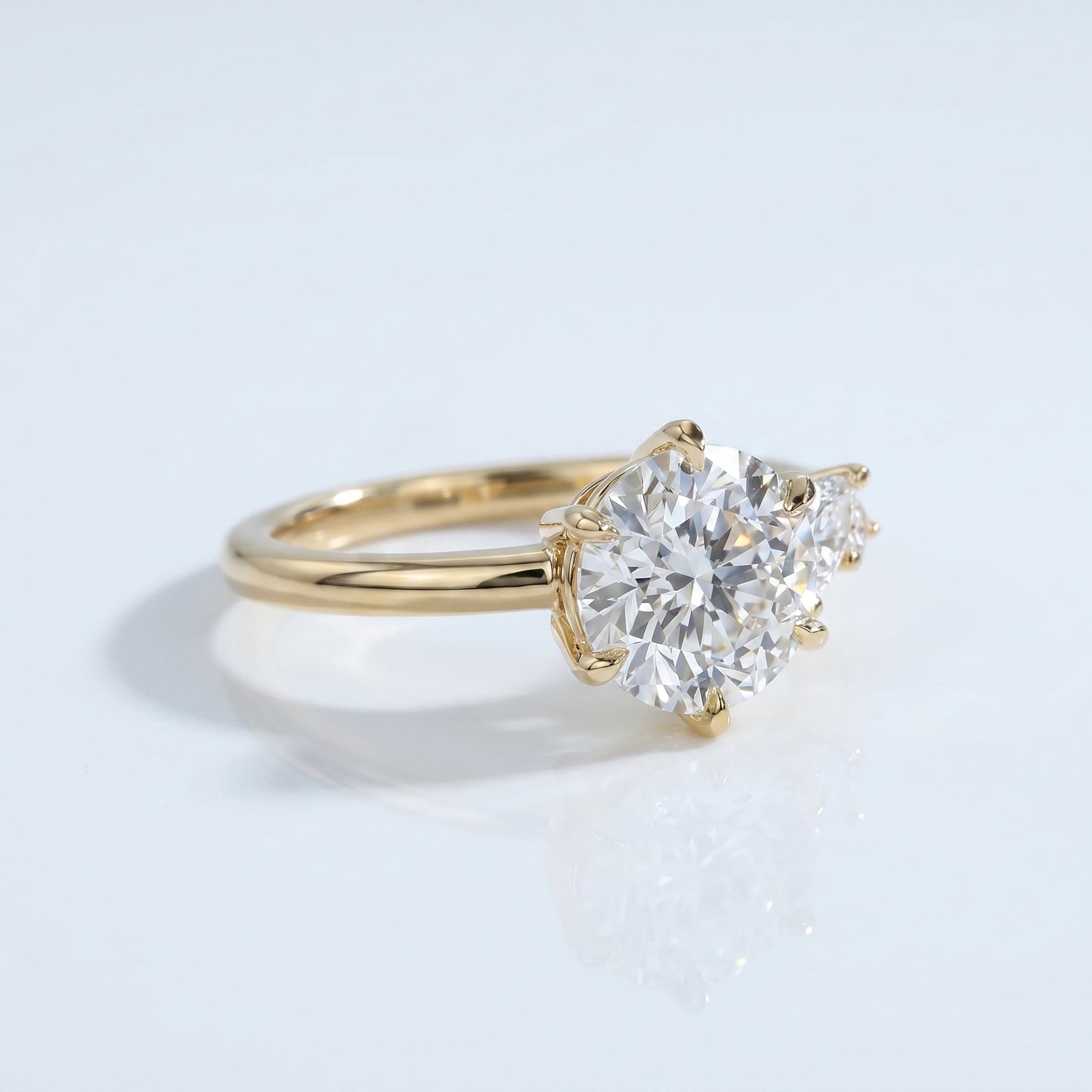 Marquise Swirl Solitaire Engagement Ring – 1 CT Lab Grown Diamond