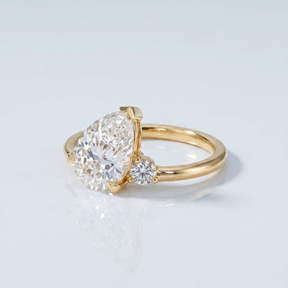 Marquise Swirl Solitaire Engagement Ring – 1 CT Lab Grown Diamond