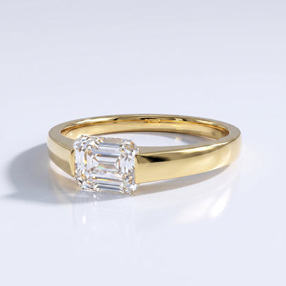 Marquise Swirl Solitaire Engagement Ring – 1 CT Lab Grown Diamond