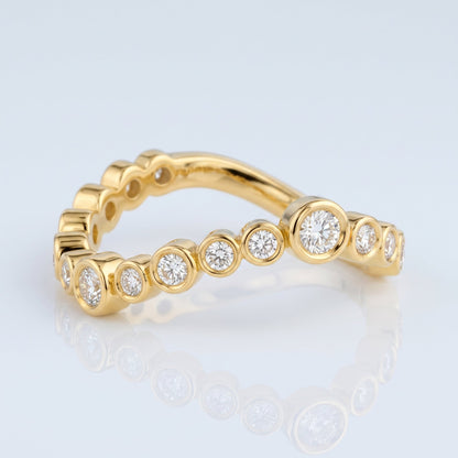 0.2 TCW Round Diamond Half Eternity DEF/VVS Lab Grown Wedding Band