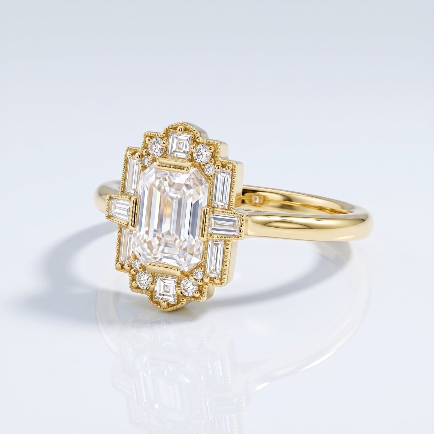 Marquise Swirl Solitaire Engagement Ring – 1 CT Lab Grown Diamond
