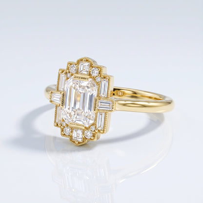 Marquise Swirl Solitaire Engagement Ring – 1 CT Lab Grown Diamond