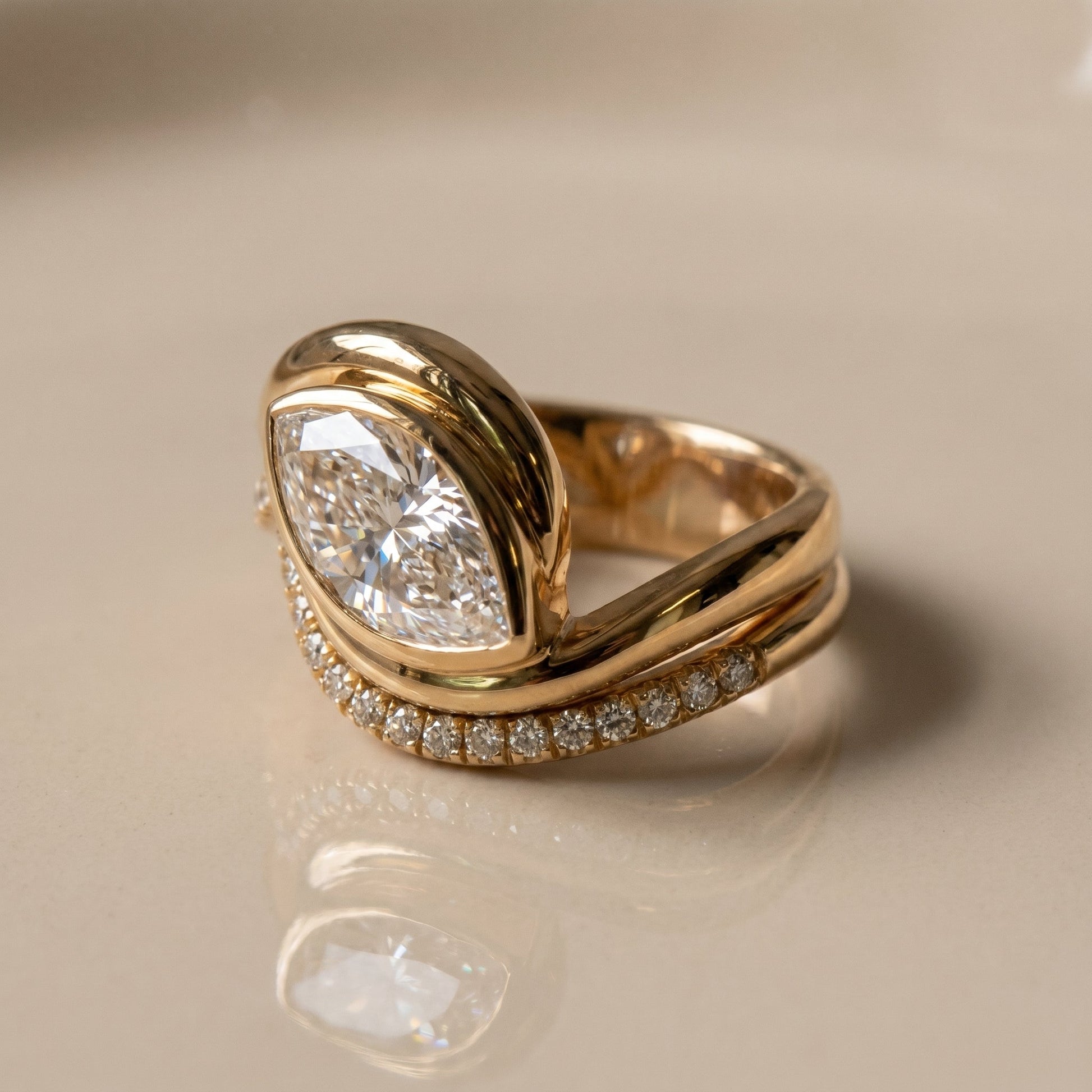 1.0 CT Round Solitaire Moissanite Diamond Bridal Ring Set