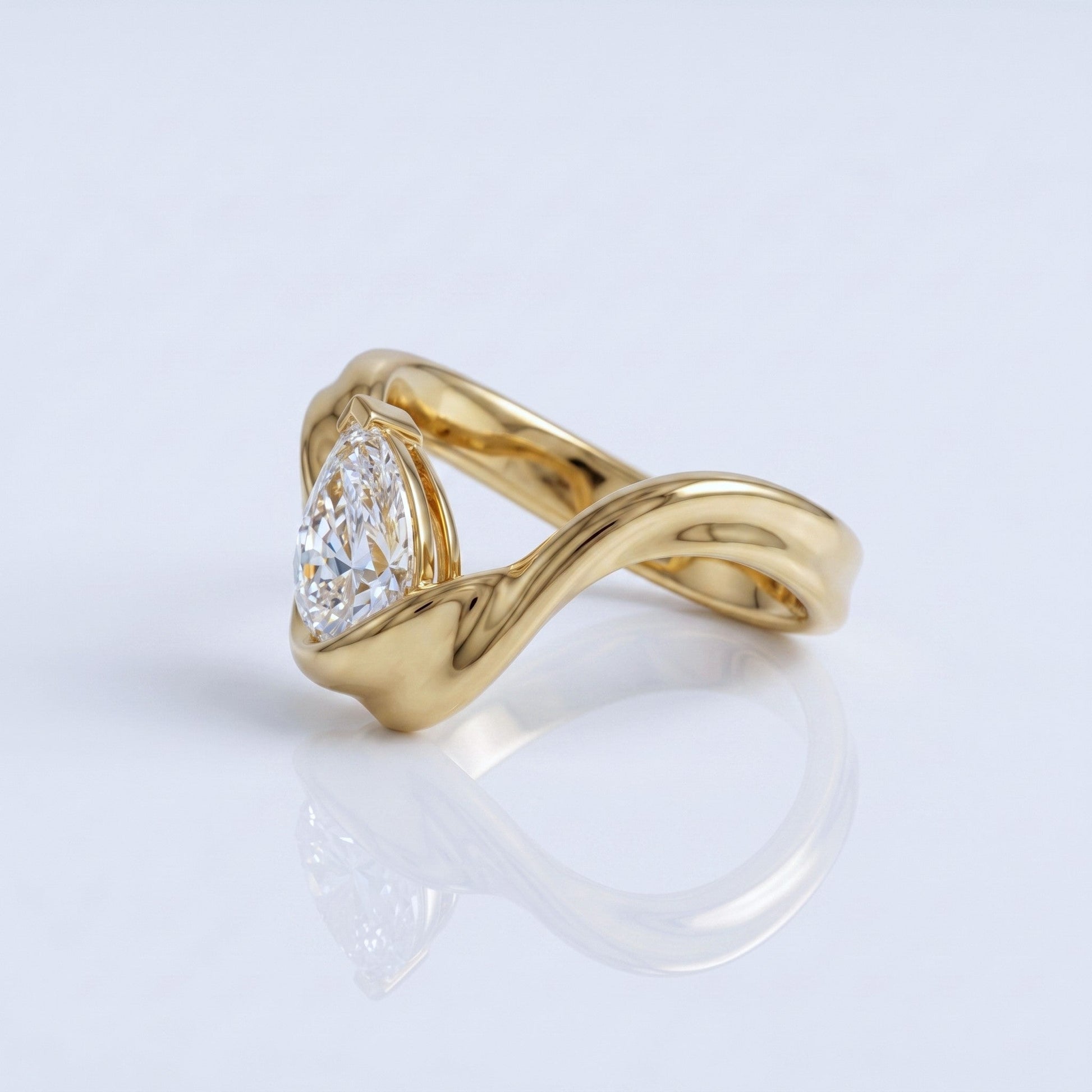0.2 TCW Round Diamond Half Eternity DEF/VVS Lab Grown Wedding Band