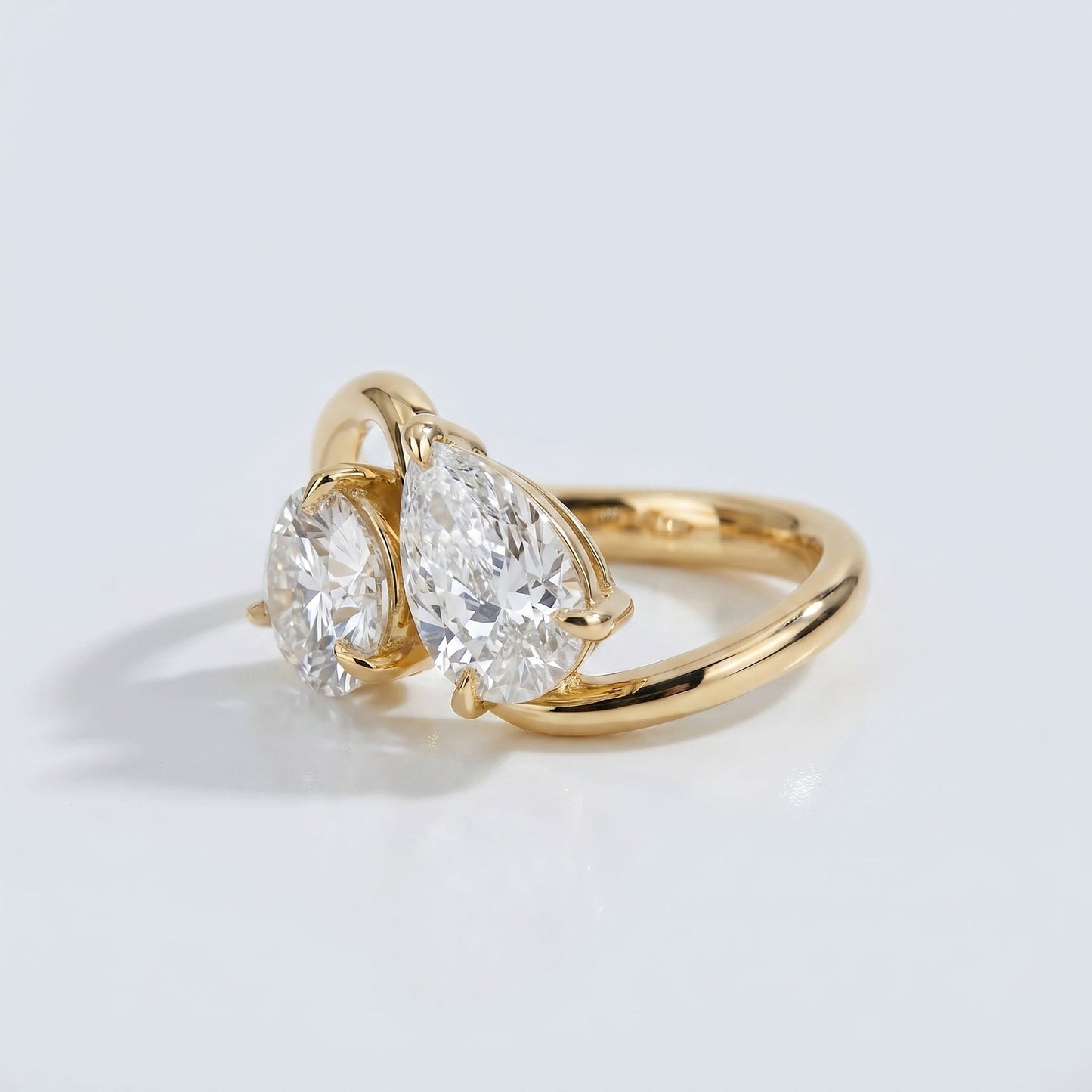 Marquise Swirl Solitaire Engagement Ring – 1 CT Lab Grown Diamond
