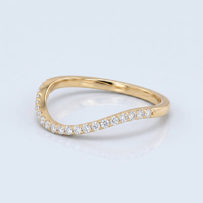 0.2 TCW Round Diamond Half Eternity DEF/VVS Lab Grown Wedding Band