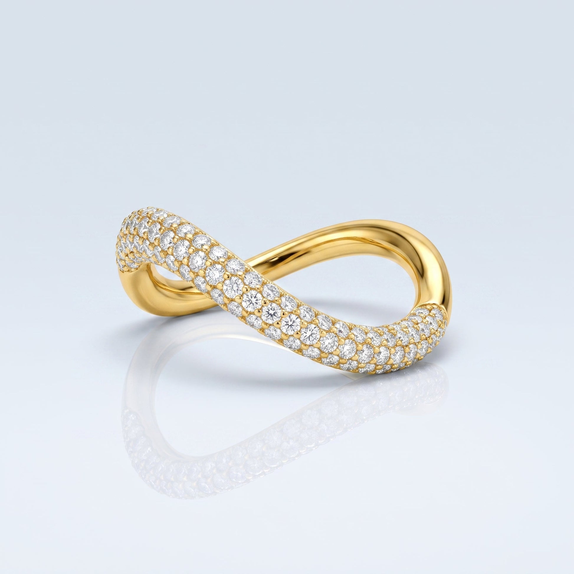 0.2 TCW Round Diamond Half Eternity DEF/VVS Lab Grown Wedding Band