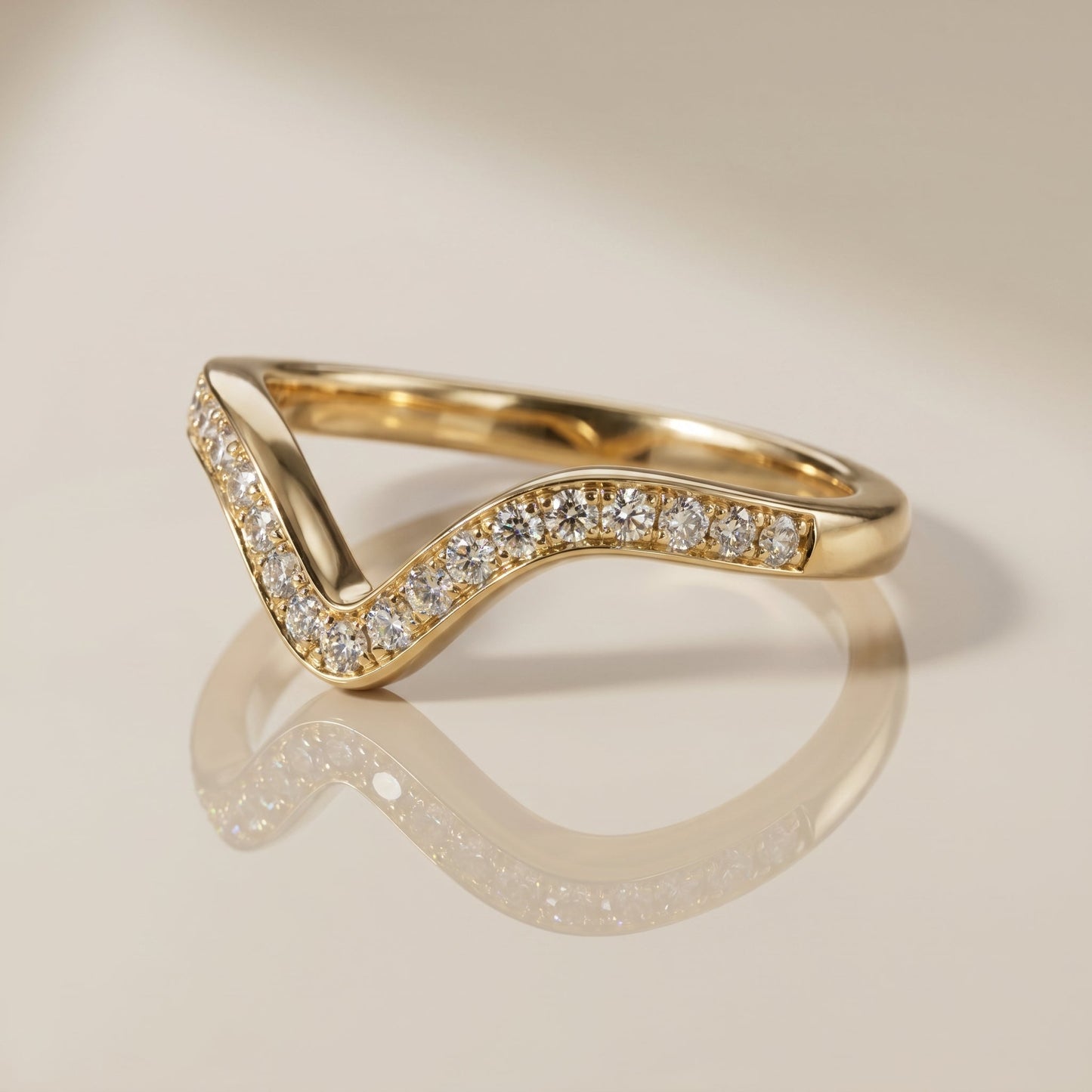0.13 TCW Round Twisted DEF/VVS Lab Grown Diamond Wedding Band