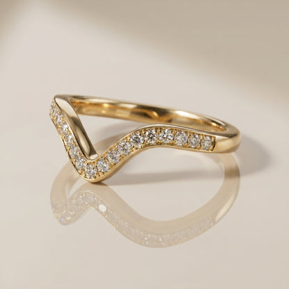 0.13 TCW Round Twisted DEF/VVS Lab Grown Diamond Wedding Band