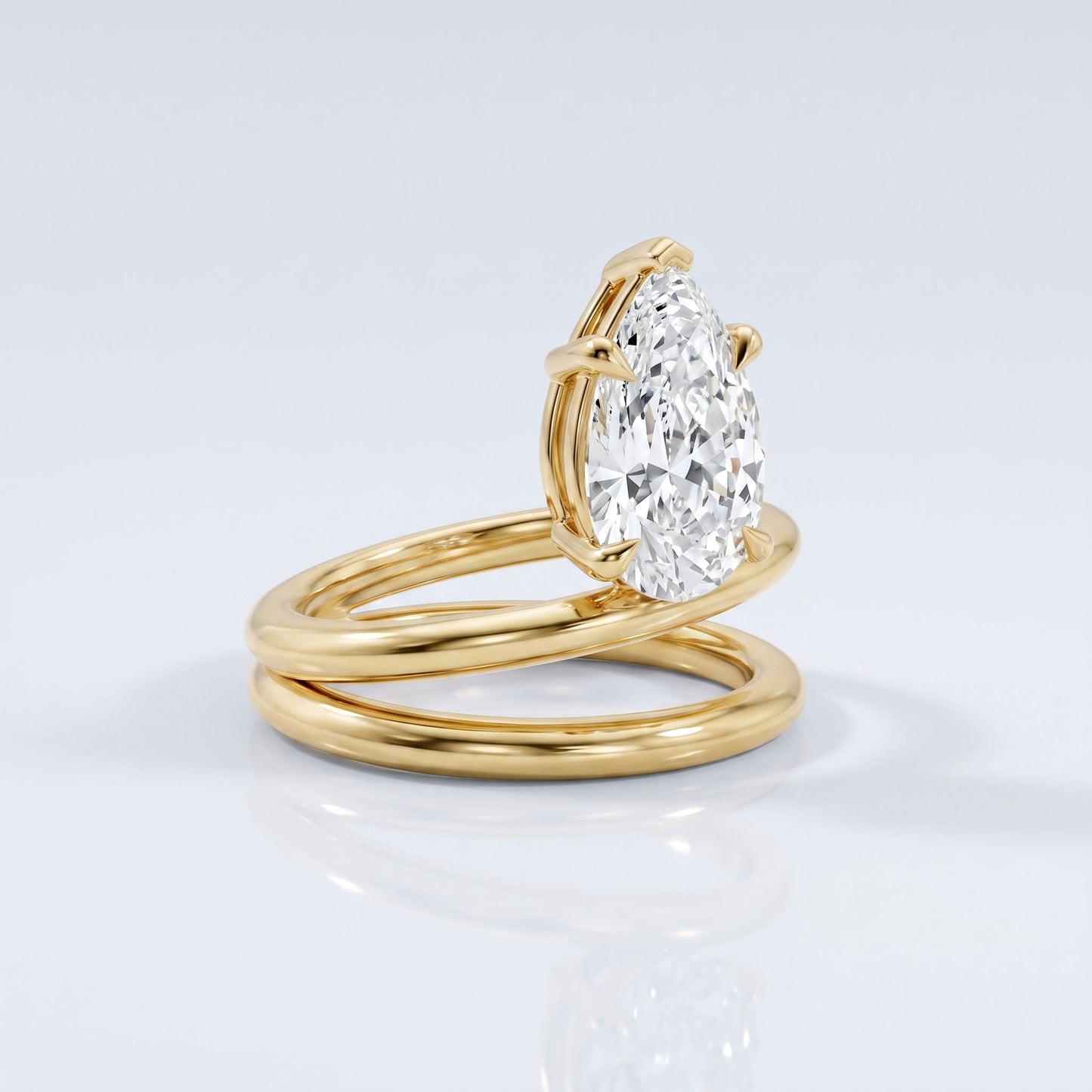 Marquise Swirl Solitaire Engagement Ring – 1 CT Lab Grown Diamond