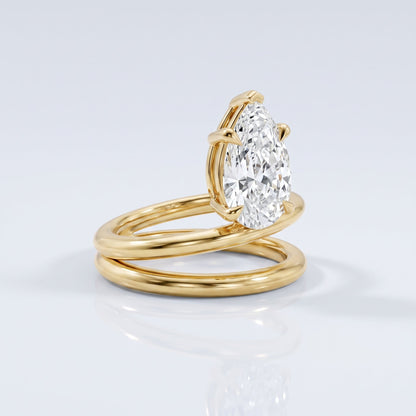 Marquise Swirl Solitaire Engagement Ring – 1 CT Lab Grown Diamond