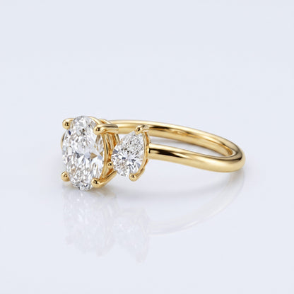 Marquise Swirl Solitaire Engagement Ring – 1 CT Lab Grown Diamond