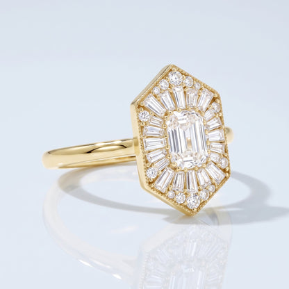 Marquise Swirl Solitaire Engagement Ring – 1 CT Lab Grown Diamond