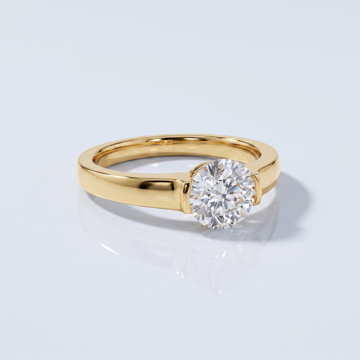 Marquise Swirl Solitaire Engagement Ring – 1 CT Lab Grown Diamond