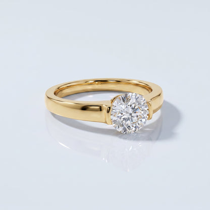 Marquise Swirl Solitaire Engagement Ring – 1 CT Lab Grown Diamond