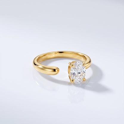 Marquise Swirl Solitaire Engagement Ring – 1 CT Lab Grown Diamond