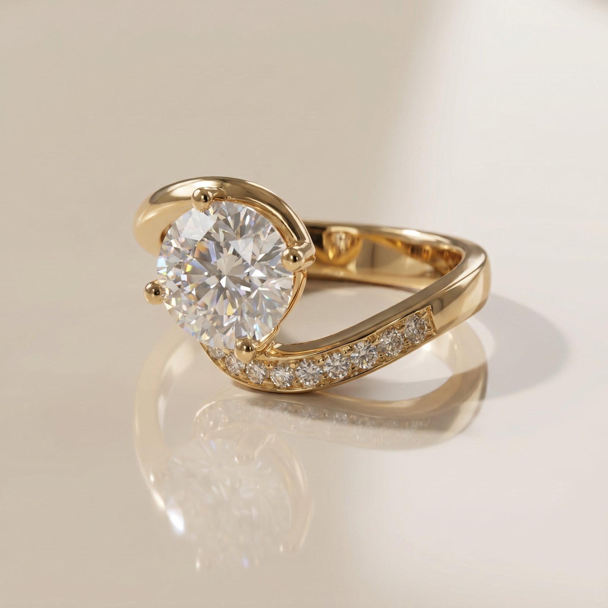 Oval Solitaire Engagement Ring – 2 CT Lab Grown Diamond