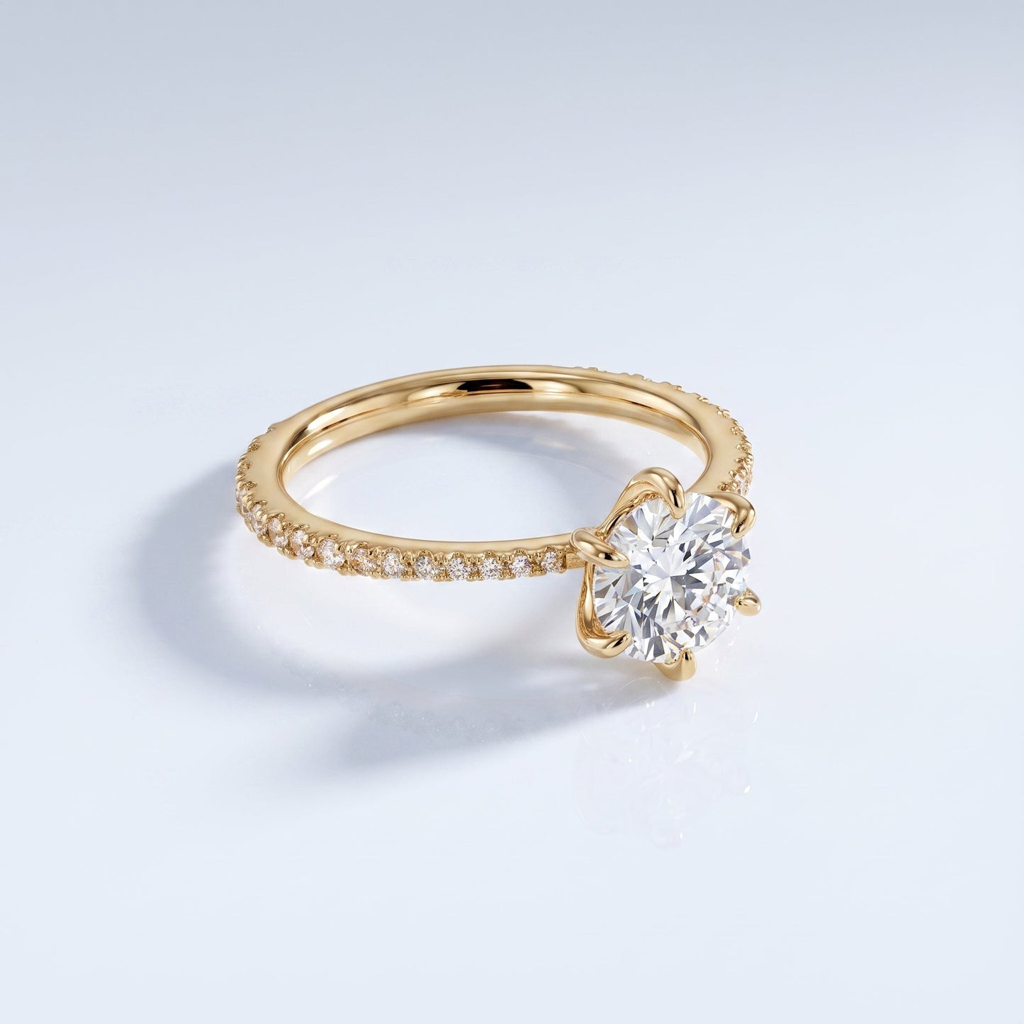 Marquise Swirl Solitaire Engagement Ring – 1 CT Lab Grown Diamond